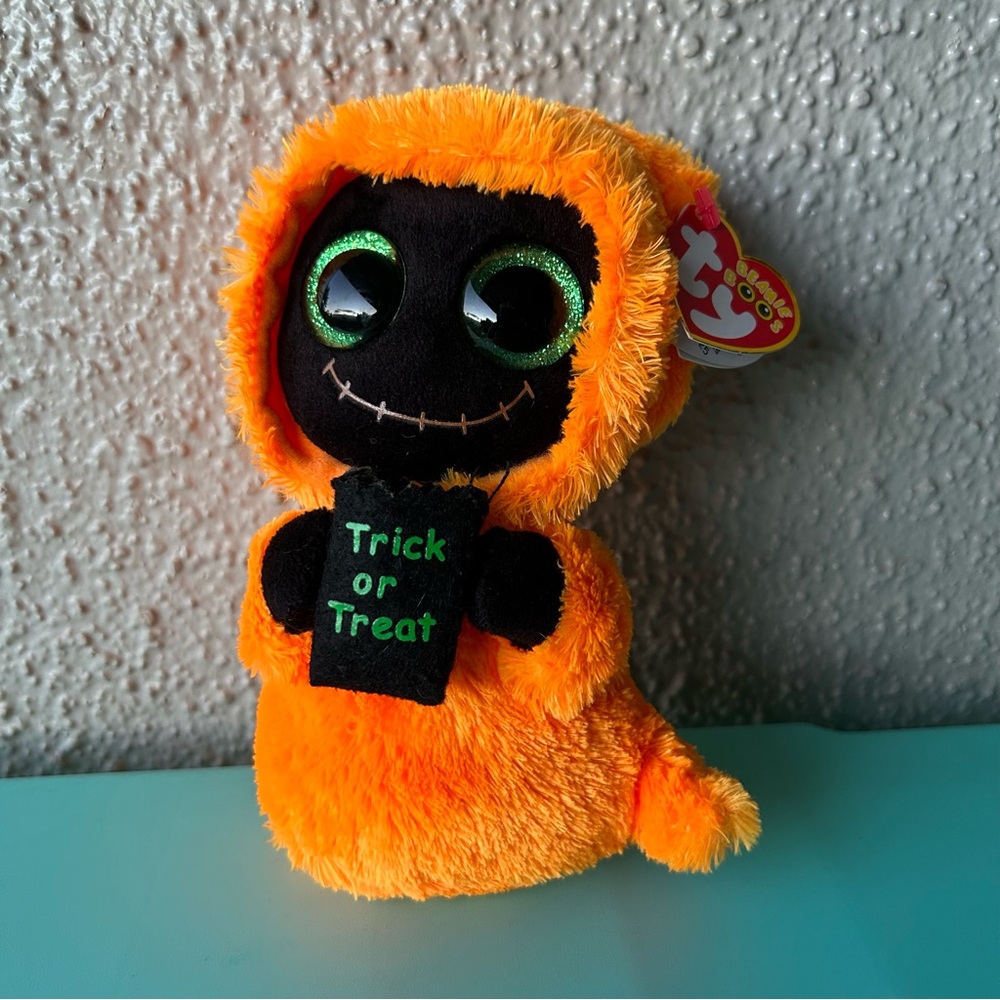 TY Beanie Boos - SEEKER the Orange Reaper (Glitter Eyes) (Regular Size - 6 inch)
